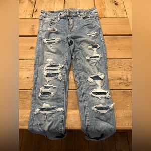 American eagle stretchy skinny jeans size 0